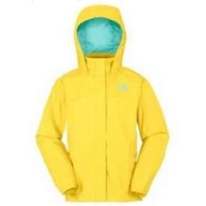 The North Face Girl’s HyVent Hooded Raincoat Jacket Yellow Medium 10-12